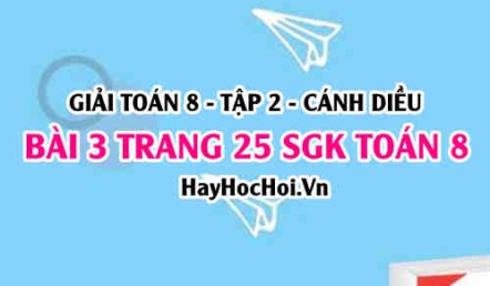 Bài 3 trang 25 Toán 8 Tập 2 Cánh Diều